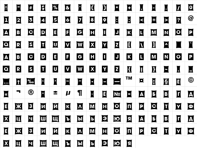 a_AvanteTitulCmFsh Regular Character Map a_AvanteTitulCmFsh Regular Character Map