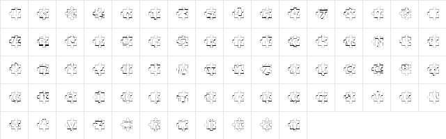 Puzzle Pieces Outlined Regular Character Map Puzzle Pieces Outlined Regular Character Map