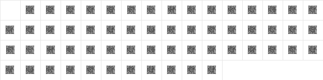 QRcodeX Regular Character Map QRcodeX Regular Character Map