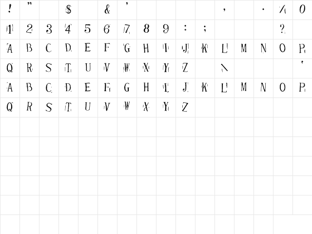 Randy Described Eternity Regular Character Map Randy Described Eternity Regular Character Map