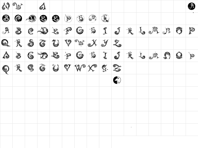 SchnoerkelCaps Regular Character Map SchnoerkelCaps Regular Character Map