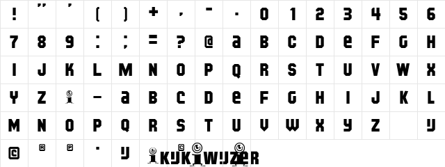 Kijkwijzer Bold Character Map Kijkwijzer Bold Character Map
