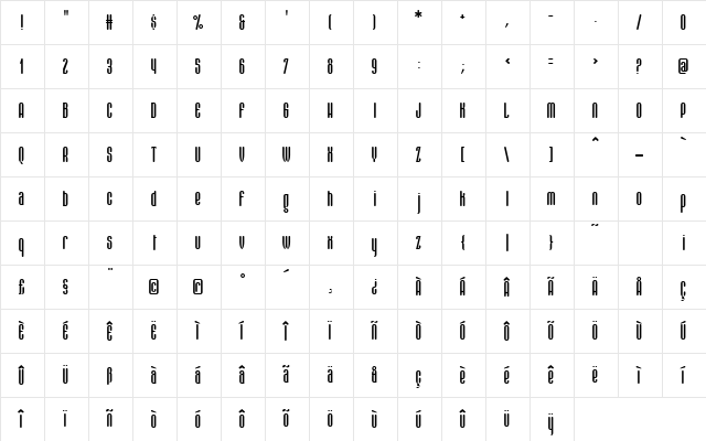 BattleStation Regular Character Map BattleStation Regular Character Map