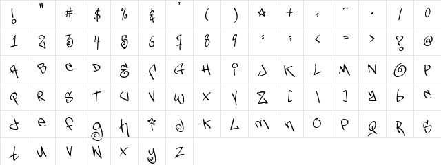 TagsXtreme2 Regular Character Map TagsXtreme2 Regular Character Map