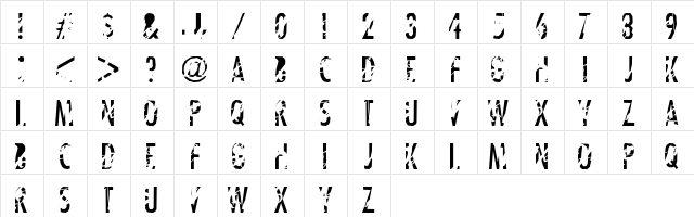 Tanline Regular Character Map Tanline Regular Character Map