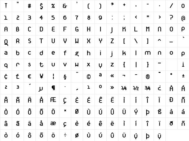 TantalusAlternativeBold Regular Character Map TantalusAlternativeBold Regular Character Map