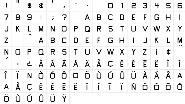Tapeworm Regular Character Map Tapeworm Regular Character Map