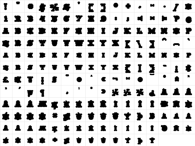 Taqueria Black Fill XL Regular Character Map Taqueria Black Fill XL Regular Character Map