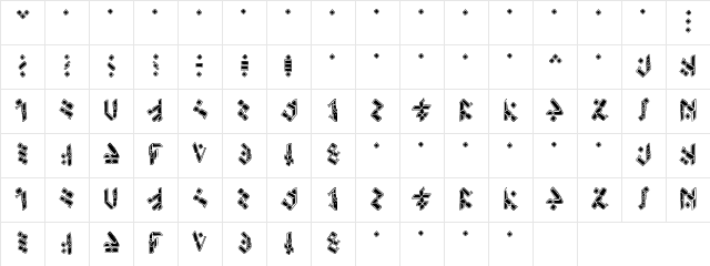 Temphis Knotwork Regular Character Map Temphis Knotwork Regular Character Map
