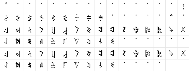 Temphis Sampler Regular Character Map Temphis Sampler Regular Character Map