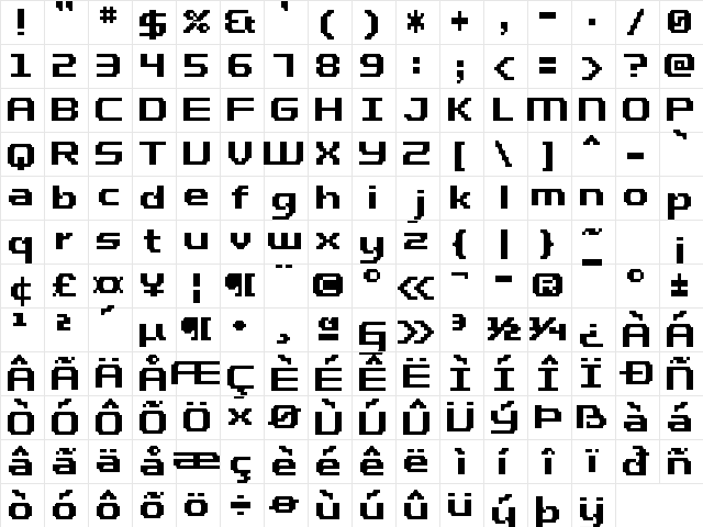 UF PT Factus Bold Regular Character Map UF PT Factus Bold Regular Character Map