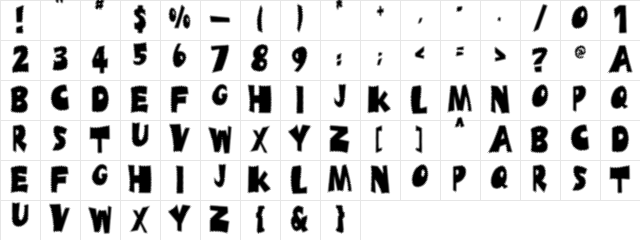 Ufrayd Regular Character Map Ufrayd Regular Character Map