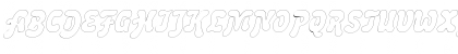 BubbleSoftOutline Italic Font