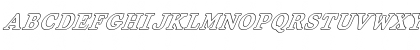 FZ ROMAN 32 HOLLOW ITALIC Normal Font