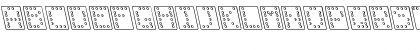 Domino bred kursiv omrids Regular Font