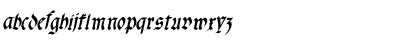 fracta Condensed Bold Italic Font