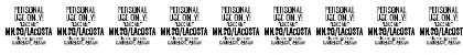 Lacosta Line PERSONAL USE ONLY Regular Font