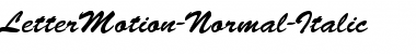 Download LetterMotion-Normal-Italic Font