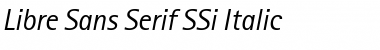 Libre Sans Serif SSi Italic Font