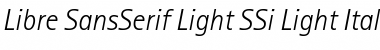 Libre SansSerif Light SSi Light Italic