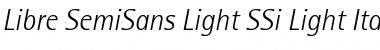 Libre SemiSans Light SSi Light Italic