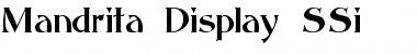 Mandrita Display SSi Regular Font