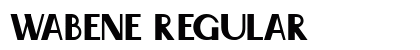 Wabene Regular Font Preview Wabene Regular Font Preview