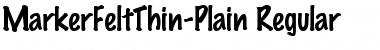 Download MarkerFeltThin-Plain Font