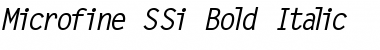 Microfine SSi Bold Italic Font