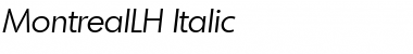 MontrealLH Italic Font