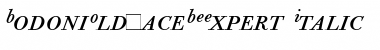 BodoniOldFaceBEExpert RomanItalic Font
