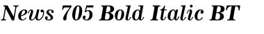News705 BT Bold Italic Font