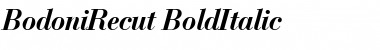 BodoniRecut BoldItalic Font