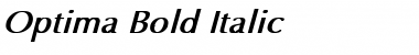 Optima Bold Italic Font