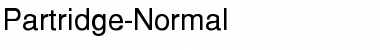 Partridge-Normal Regular Font