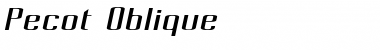 Download Pecot Oblique Font