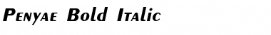 Penyae Bold Italic Font
