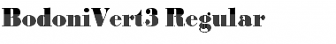 BodoniVert3 Regular Font