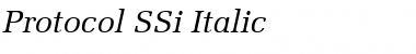 Protocol SSi Italic Font