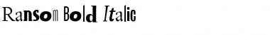 Ransom Bold Italic Font
