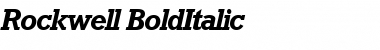 Rockwell-BoldItalic Font