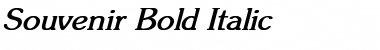 Souvenir Bold Italic Font