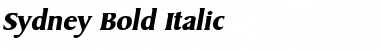 Sydney Bold Italic Font