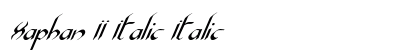 Xaphan II Italic Italic Font Preview Xaphan II Italic Italic Font Preview