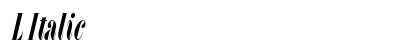 L Italic Font Preview L Italic Font Preview