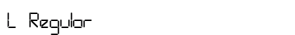 L Regular Font Preview L Regular Font Preview