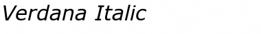 Verdana Italic Font