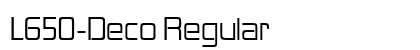 L650-Deco Regular Font Preview L650-Deco Regular Font Preview