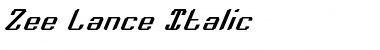 Zee Lance Italic Font