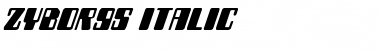 Download Zyborgs Italic Font